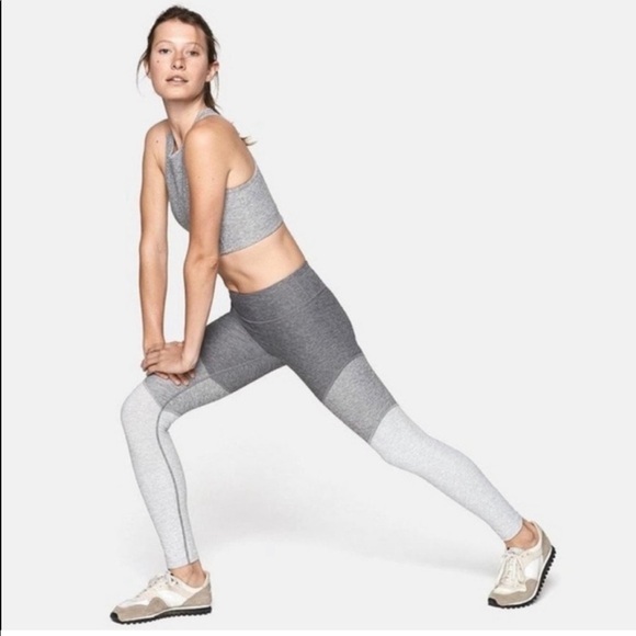 Outdoor Voices Gray Ash Dove Springs 7/8 Legging Colorblock High Rise Small - Picture 2 of 14